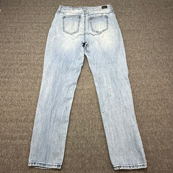 Celebrity Pink Jeans Womens Size 9/29 (30X28) Distressed High Rise Straight Leg‎ - Picture 2 of 15